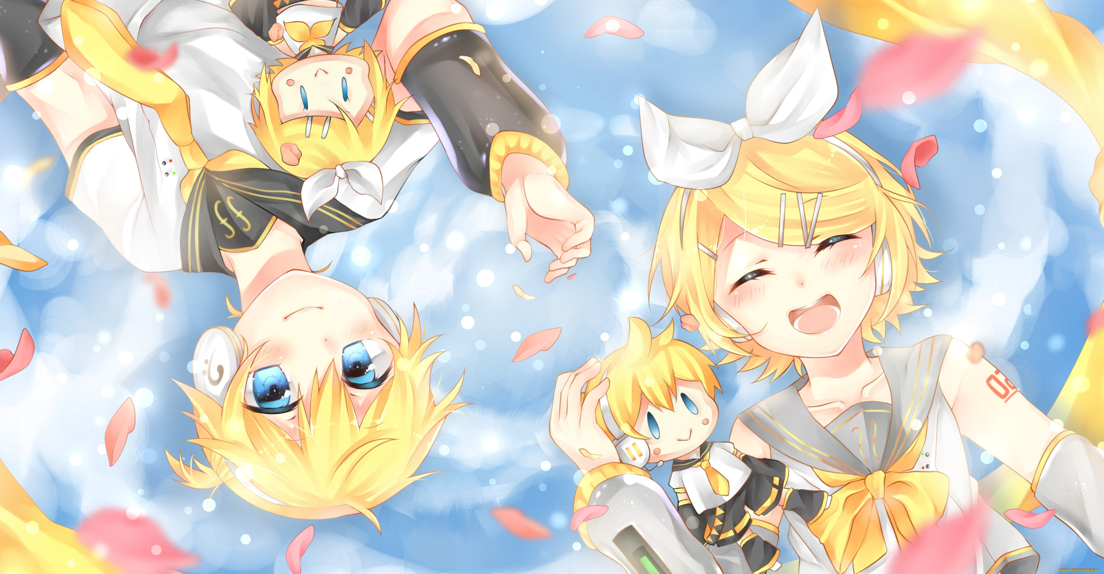 , vocaloid, kagamine, mirrors